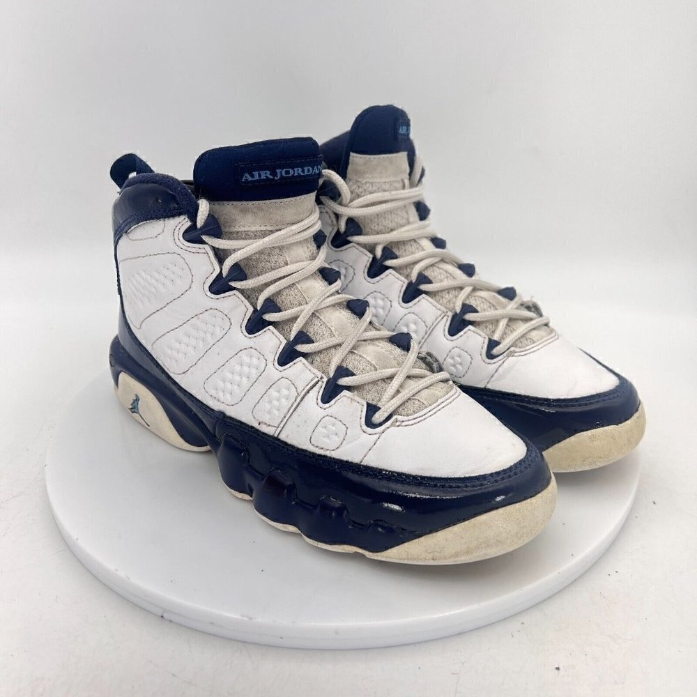 Nike Air Jordan 9 Retro Blue White Youth Sneaker Shoes 302359-145 Size 4.5 Y - Picture 4 of 13